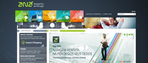 ANA Aeroportos de Portugal renova site
