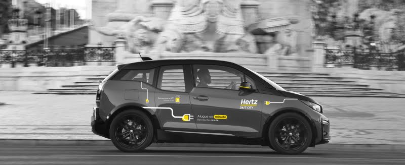 Carros elétricos da Hertz chegam ao Centro Comercial Colombo