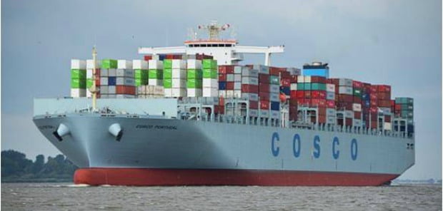 Novo navio da Cosco chama-se Cosco Portugal