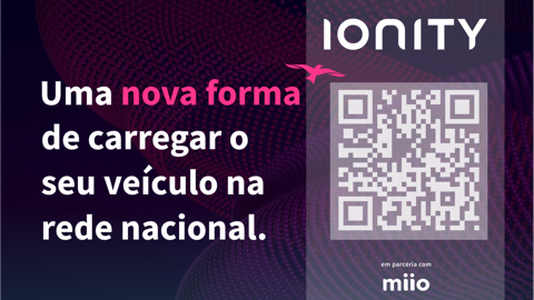 A miio anunciou a possibilidade de carregar os veículos elétricos através da leitura de um QRCode nos postos de carregamento da Ionity.