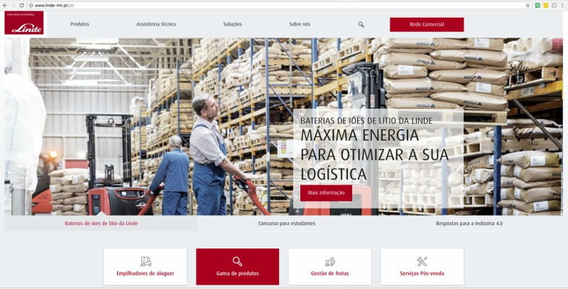 Linde Material Handling Ibérica tem novo site corporativo