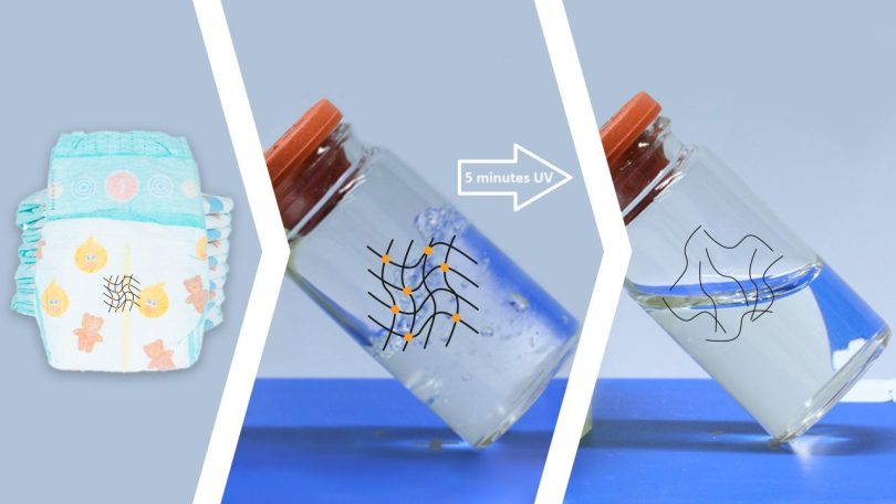 Universidade alemã desenvolve método para reciclar fraldas através de luz